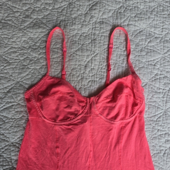 Aritzia Wilfred Highlighter Pink Bustier Corset Style Camisole Tank Top - Picture 2 of 4